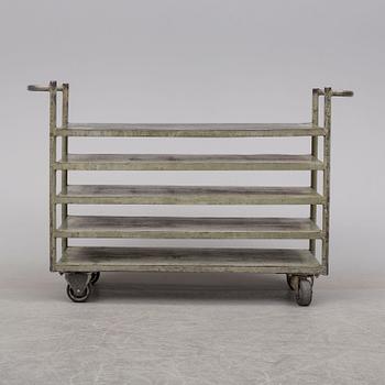 An industrial steel trolley from AB Wilh. Sonesson & Co, Malmö, mid 20th Century.