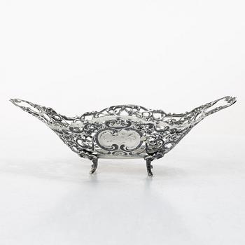 Footed bowl, silver, Rococo style, Swedish import mark, early 20th century.