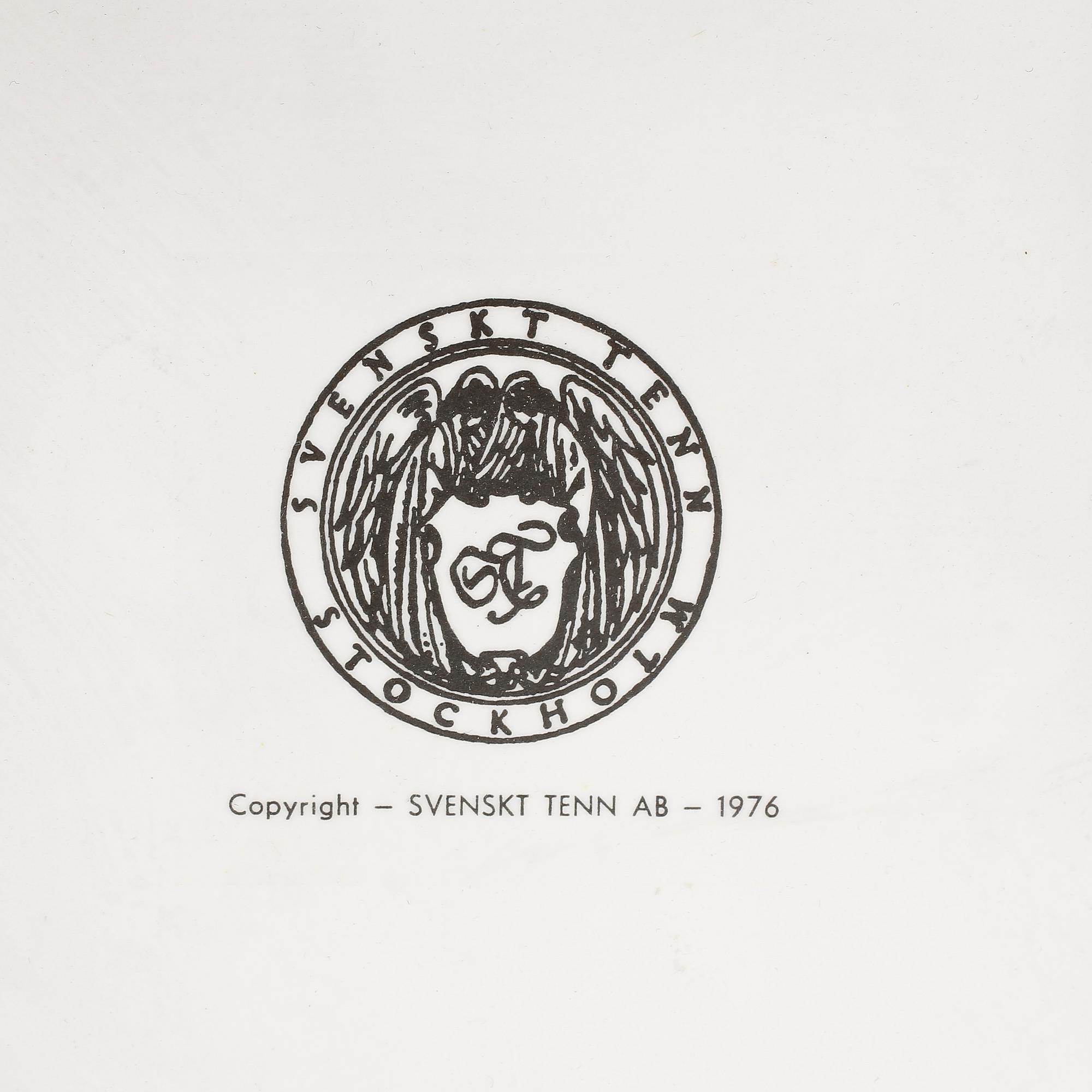 BRICKBORD, Firma Svenskt Tenn, 1900-tal.