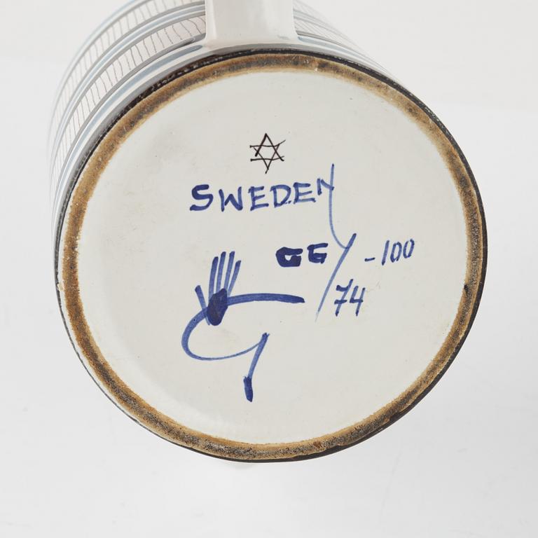 Stig Lindberg, earthenware teapot and coffeepot, Gustavsberg studio, Sweden.