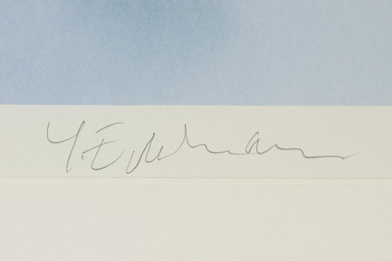 Yrjö Edelmann, lithograph in colours, 2001, signed 122/375.