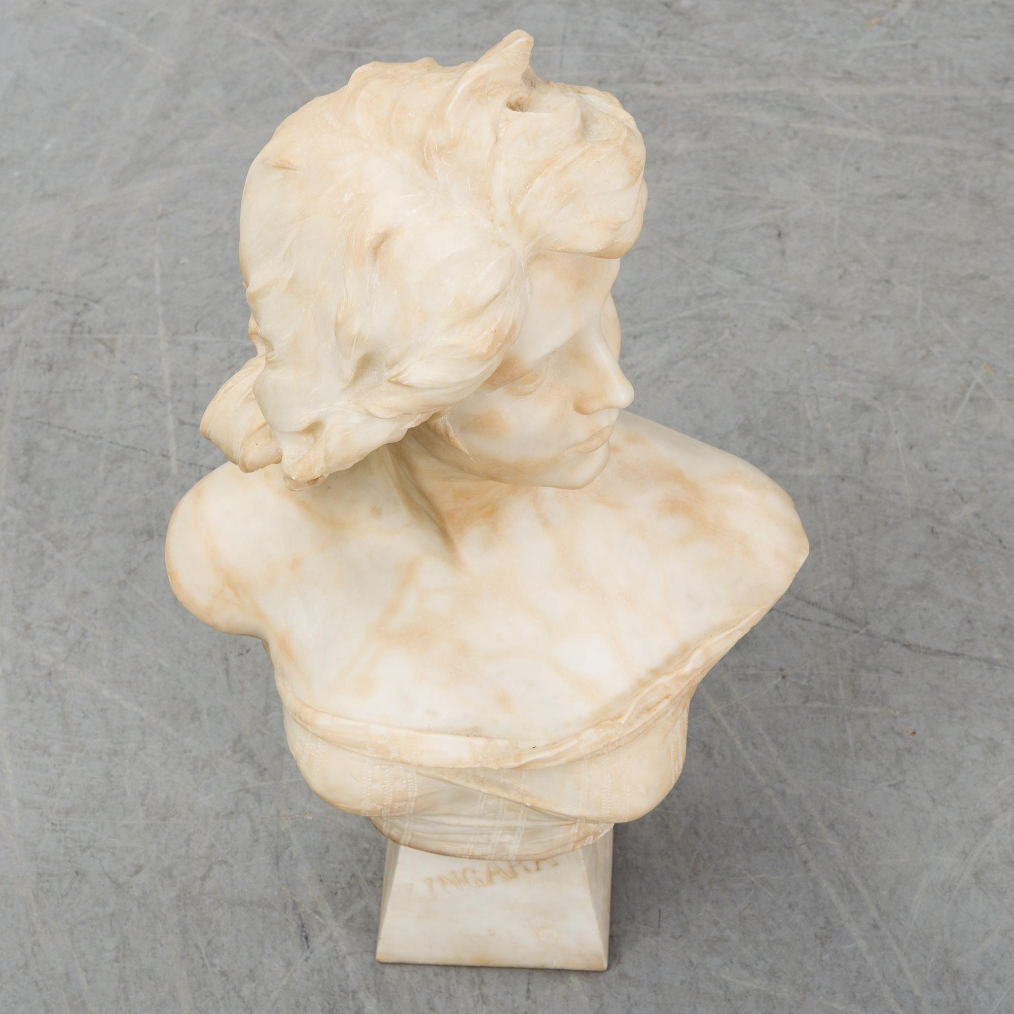 EMILIO FIASCHI, sculpture, alabaster, signed E. Fiaschi.