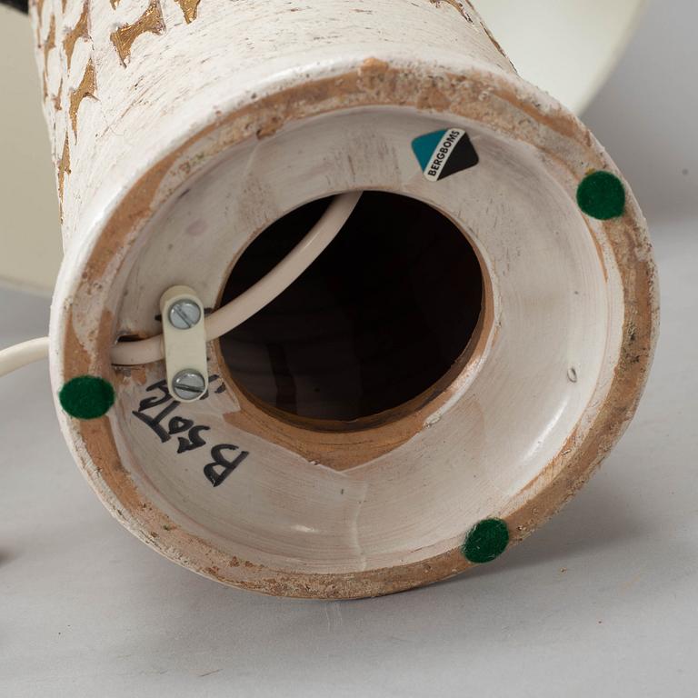 BORDSLAMPA, Bitossi, för Bergboms, 1960-tal.