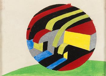 STEN EKLUND, gouache, signed.