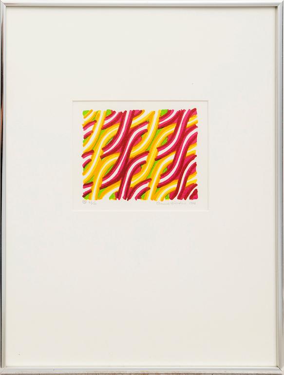 Lennart Rodhe, color screenprint, 1976, signed 22/50.