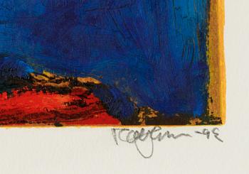 Rolf Hanson, oil on print, signed and dated -93.