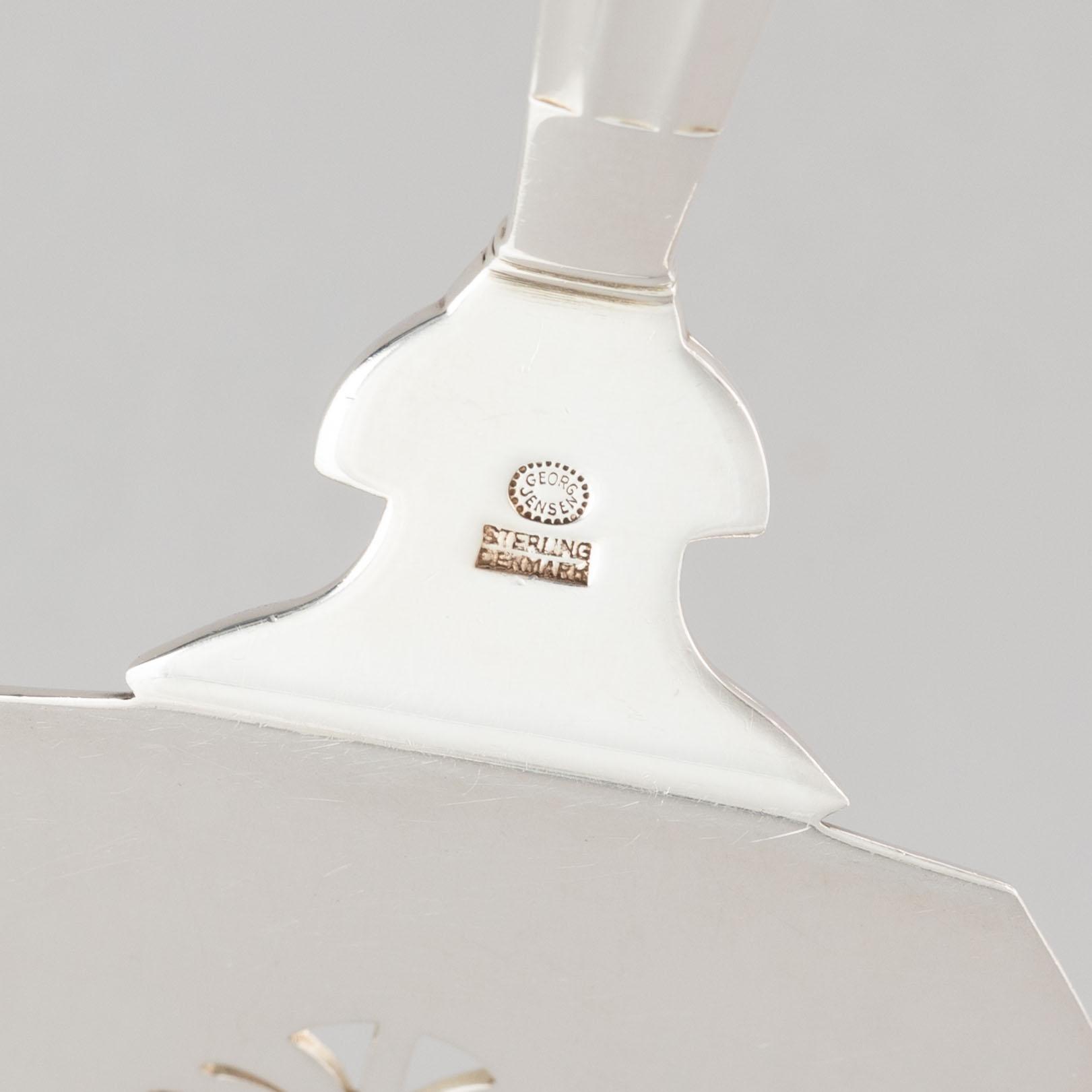 Georg Jensen, a set of 102 pieces of 'Konge/Acorn' sterling silver flatware, design Johan Rohde, Copenhagen.