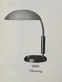 Harald Notini, a pair of desk top lamps, modell "15091 A", Arvid Böhlmarks Lampfabrik, Stockholm, 1930s.