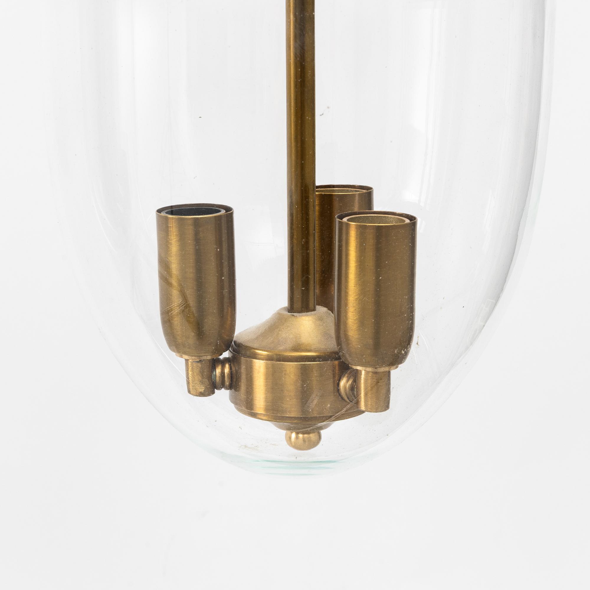 Ceiling lamps, a pair, second half of the 20th century.