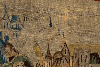 A tapestry, "Wolf hunting", tapestry weave, ca 250,5 x 240,5 cm, Flanders first half of the 17th century or older.