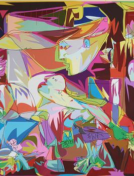 Unknown artist, digital print, signed in the print.