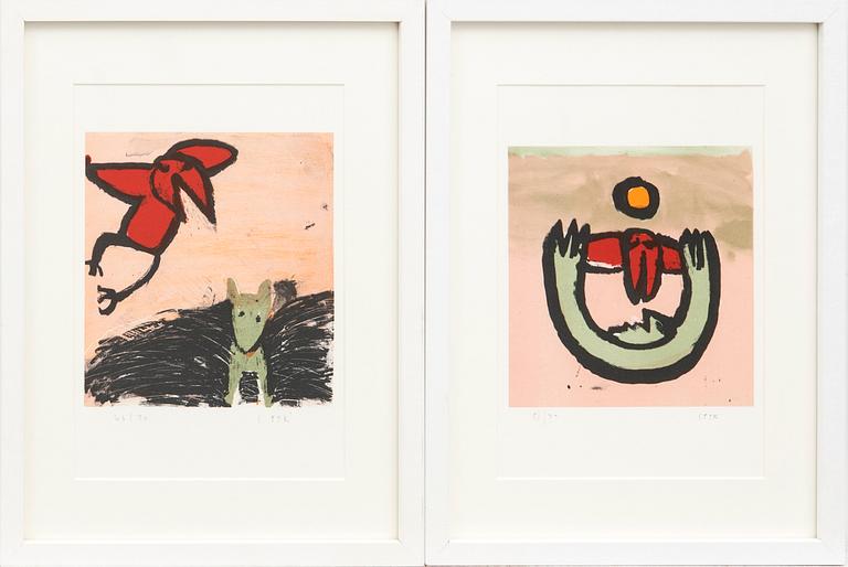Camilla Pyk, a set of two lithographs signed and numbered.