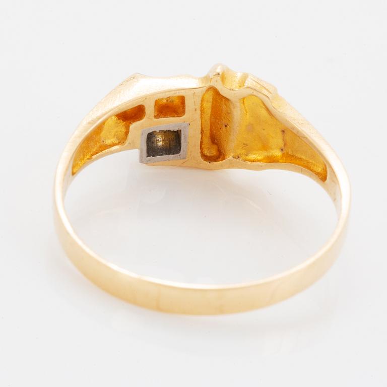 Björn Weckström, brilliant-cut diamond ring. Lapponia 1983.