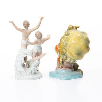 Figurines, 6 pieces, porcelain, including Schaubach Kunst, 20th century.