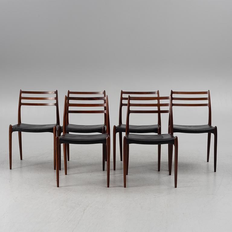 Niels Otto Møller, a nine-piece dining suite, JL Møller, Denmark, 1965.
