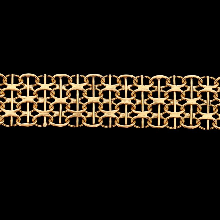 ARMBAND, 18K guld, ÄSA, 1968. Vikt ca 18 g.