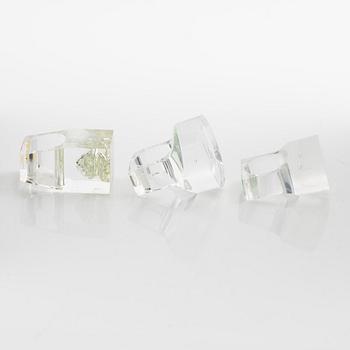 Siv Lagerström, three acrylic rings, 1970s.