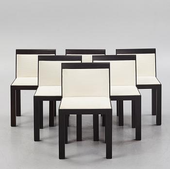 Aldo Rossi & Luca Meda, a set of six 'Teatro' chairs from Molteni, Italy.