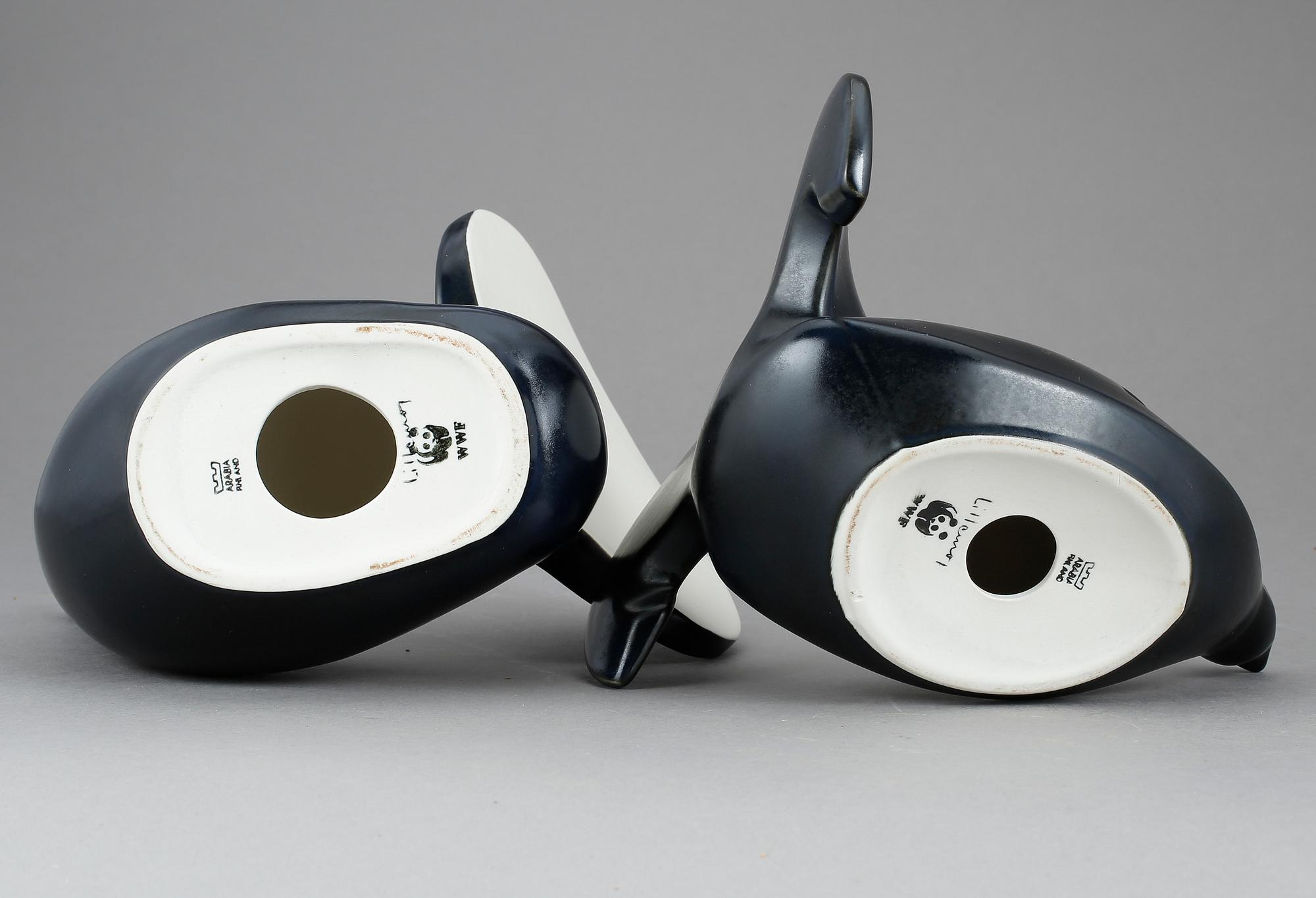 FIGURINER, 2 st, porslin, Lillemor Mannerheim, Arabia.