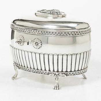 Guldsmedsaktiebolaget (GAB), Sockerskrin, silver, gustaviansk stil, Stockholm 1903.