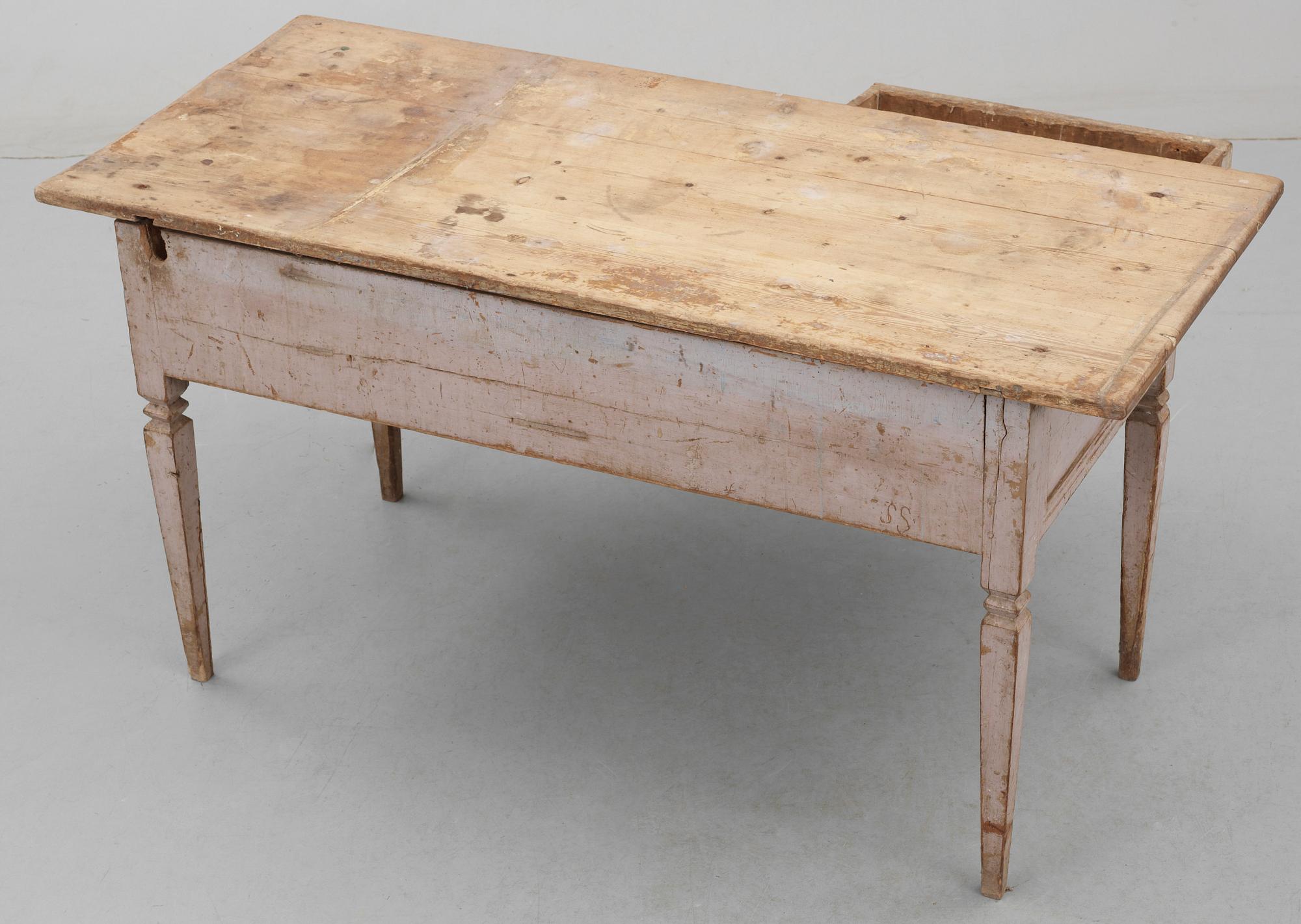 SKRIVBORD / BAKBORD, gustavianskt 1700-tal.