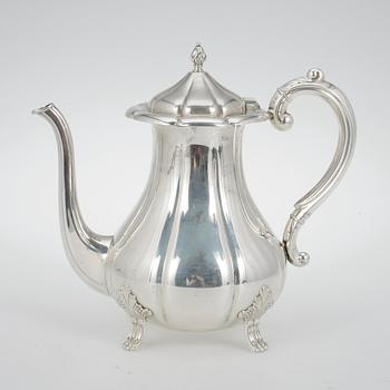 KAFFEKANNA, silver, David Andersen, Norge, 1900-tal. Vikt ca 626g.