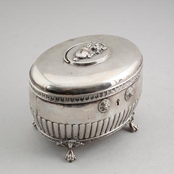 SOCKERSKRIN, silver, K Andersson, Stockholm 1918. Vikt ca 506 gram.