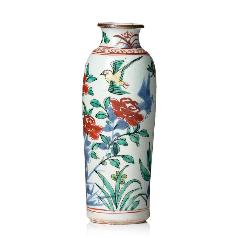 A wucai Transitional sleeve vase, 17th Century.