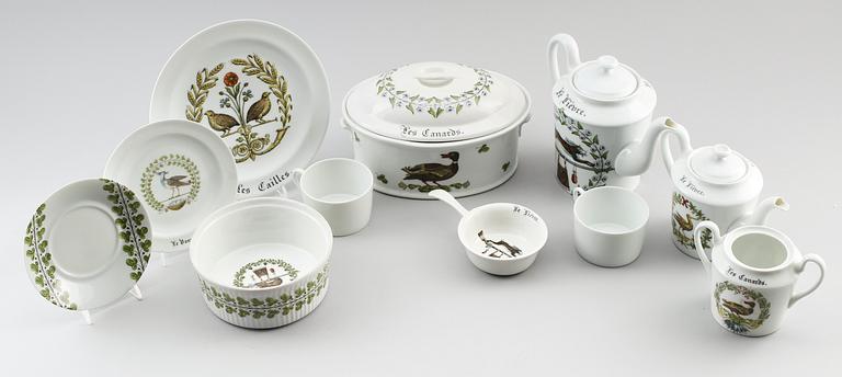 SERVISPORSLIN, 17 delar, Jacques Lobjoy, Porcelaine d'Auteuil, Frankrike.