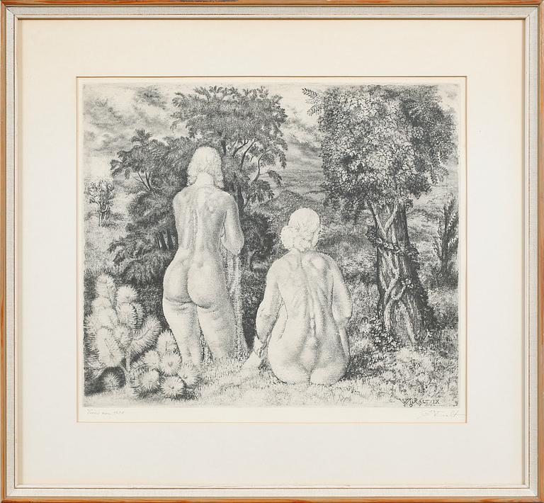 EDUARD WIIRALT, an etching, signed E Wiiralt and dated 1934.