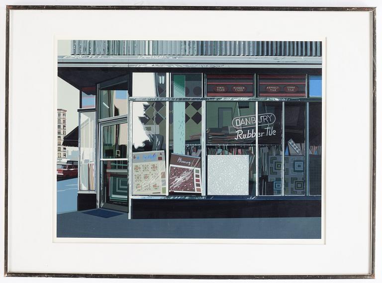 Richard Estes, silkscreen in colours, 1972, signed 58/75.