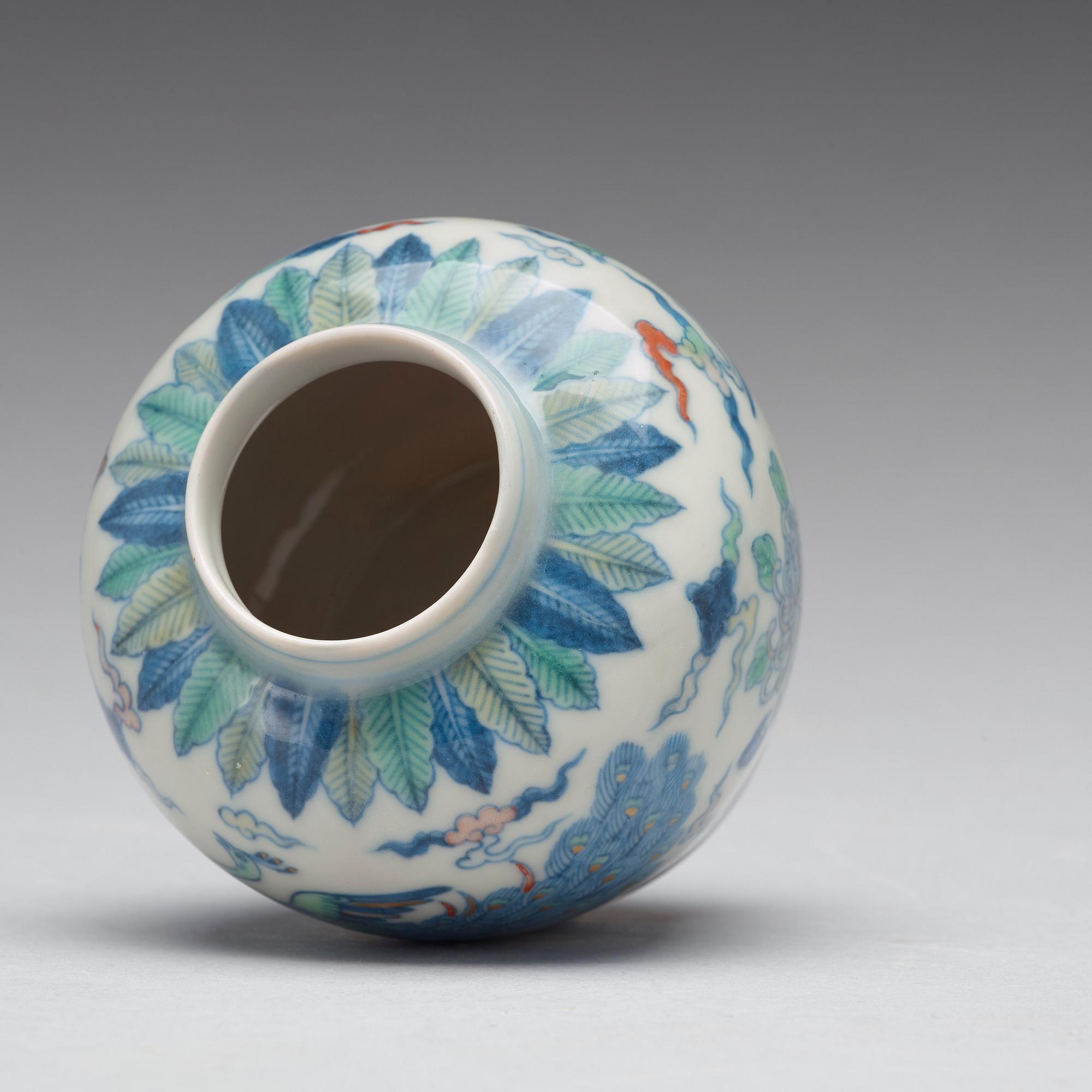 A doucai jar, Ming dynasty, Chenghua period 1465-87.