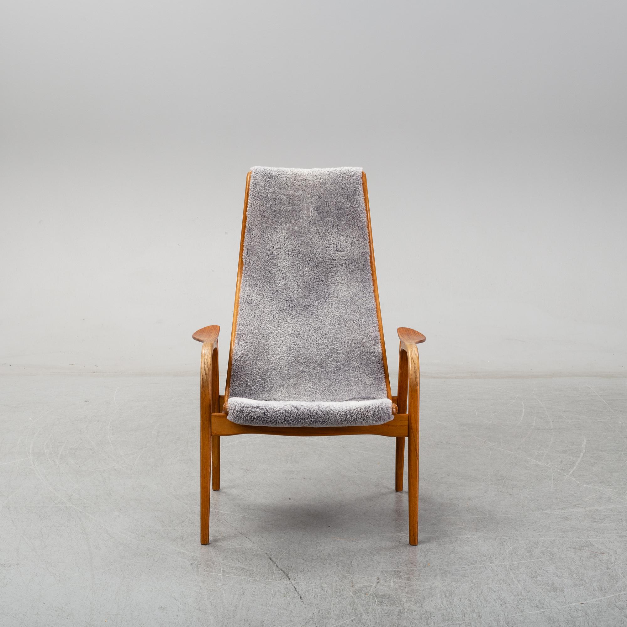 Yngve Ekström, a teak and oak 'Lamino' easy chair, Swedese.
