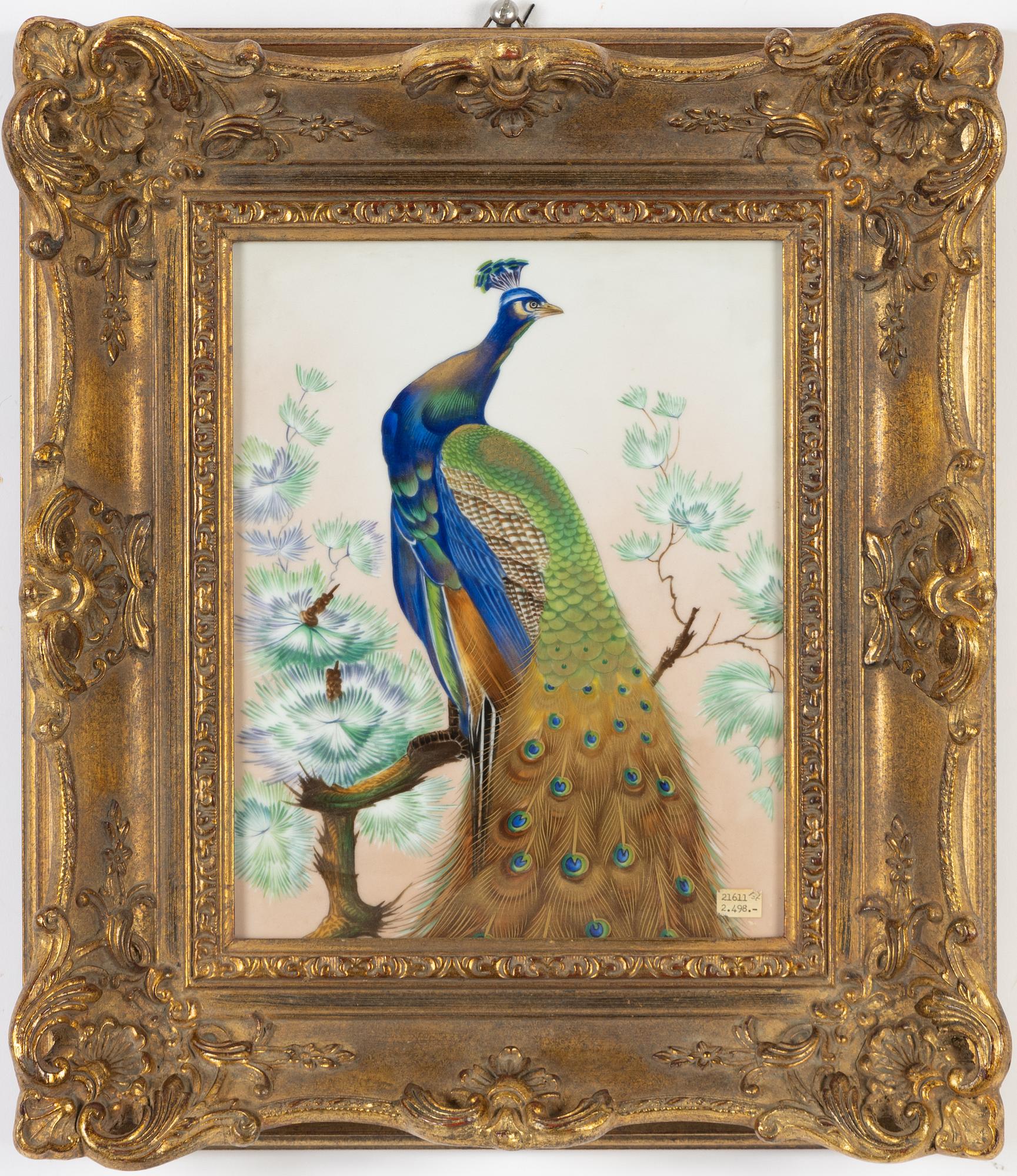 A paintel porcelain plaque from Heinrich Selb Bavaria, Germany, later part of the 20th century.