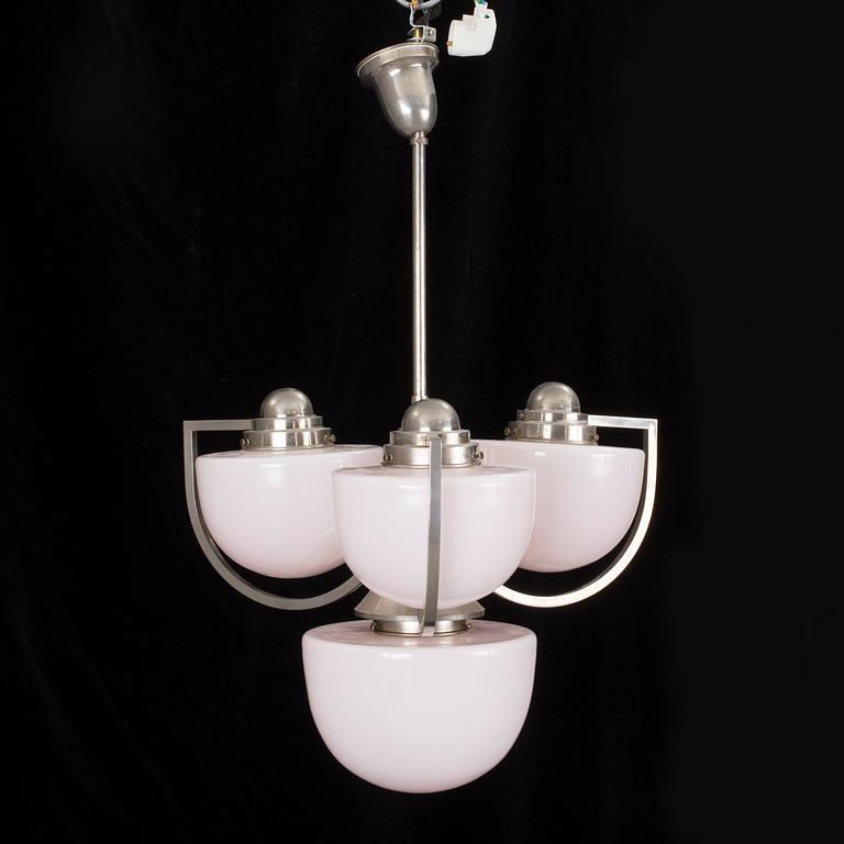 TAKLAMPA, art deco, troligen Tjeckien, 1930-tal. Höjd 74 cm.