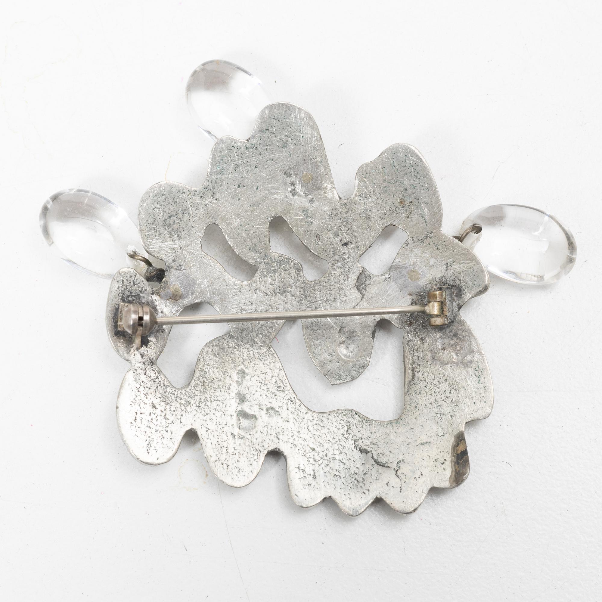 Estrid Ericson, a pewter brooch, model number Z 3874, Svenskt Tenn, 1940s.