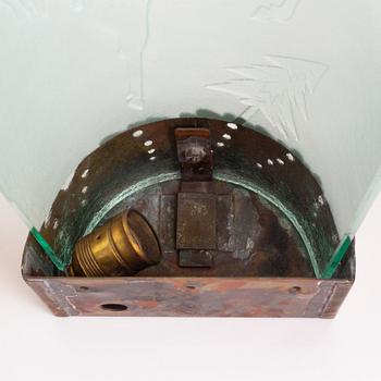 A Swedish Modern glass wall lamp, first half of the 20th Century.