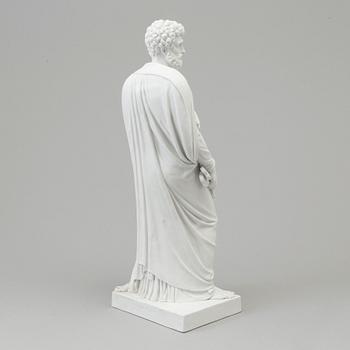 A bisquit sculptur of 'the Apostle Petrus' after Bertel Thorvaldsen, Royal Copenhagen, Denmark, 1870's.