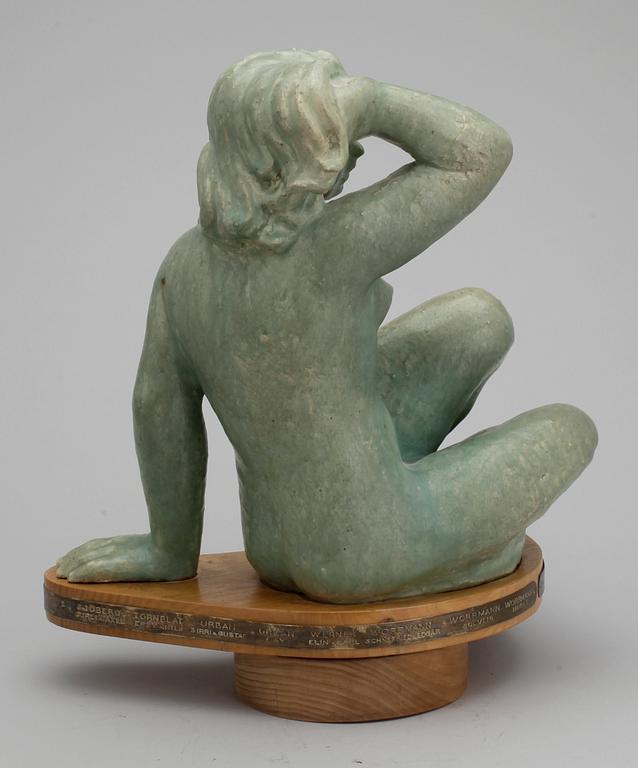 HARALD SALOMON, skulptur, stengods, Rörstrand, monogramsignerad.