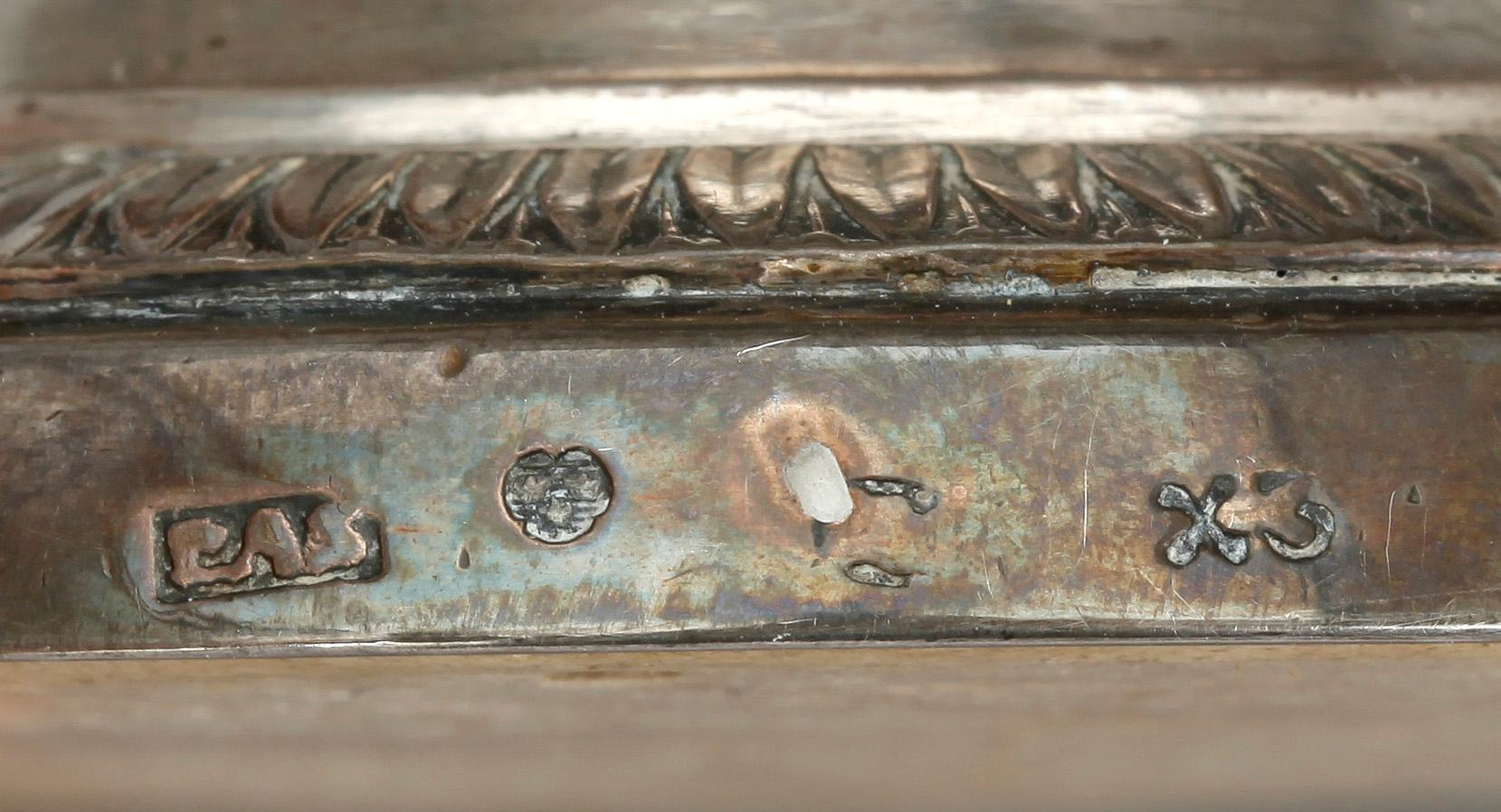 LJUSSTAKAR, ett par, silver, Petter Adolf Sjöberg, Stockholm 1828. Empire.