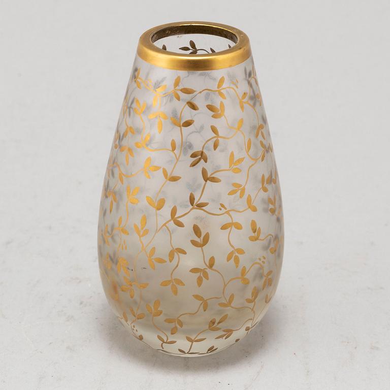 FRITZ KALLENBERG, vas, glas, Boda, signerad, 1900-talets första hälft.