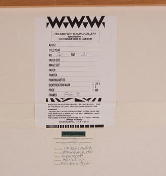 Carl Fredrik Reuterswärd, koppargrafik, 1990, signerad 30/30.