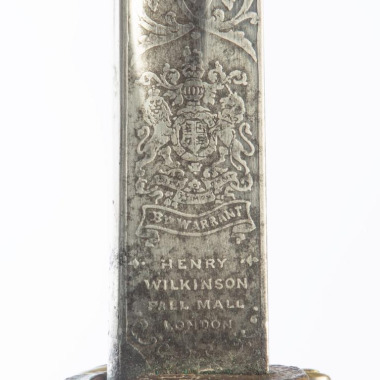 Sabel, brittisk, 1900-talets början, med balja.