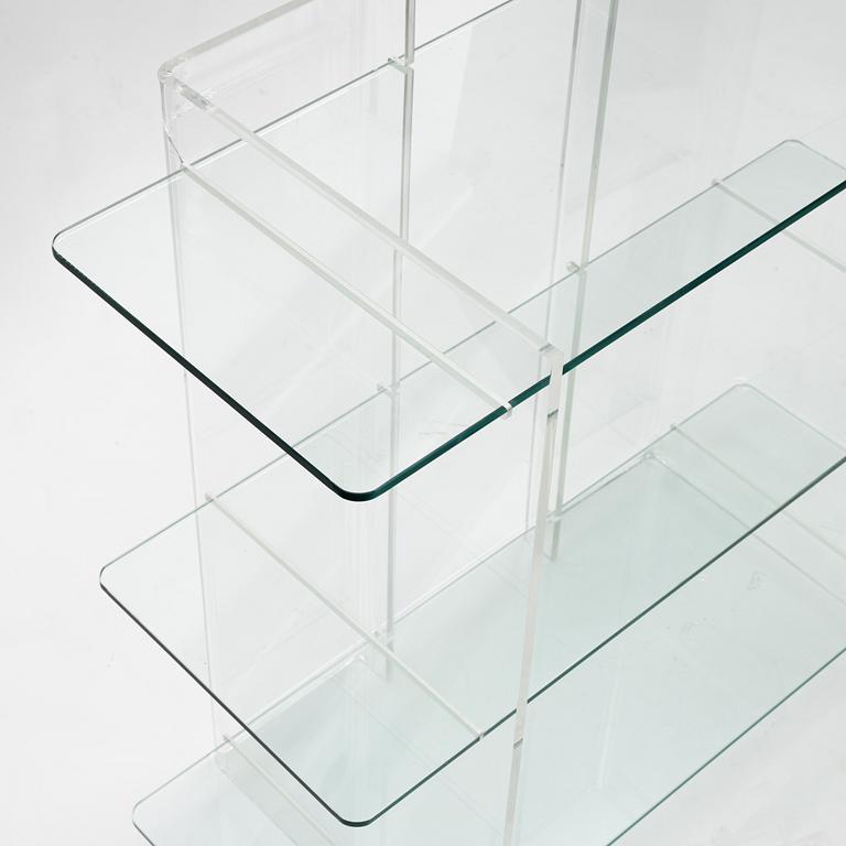 A 'Combiplex' glass and plexiglass shelf, Fogia.
