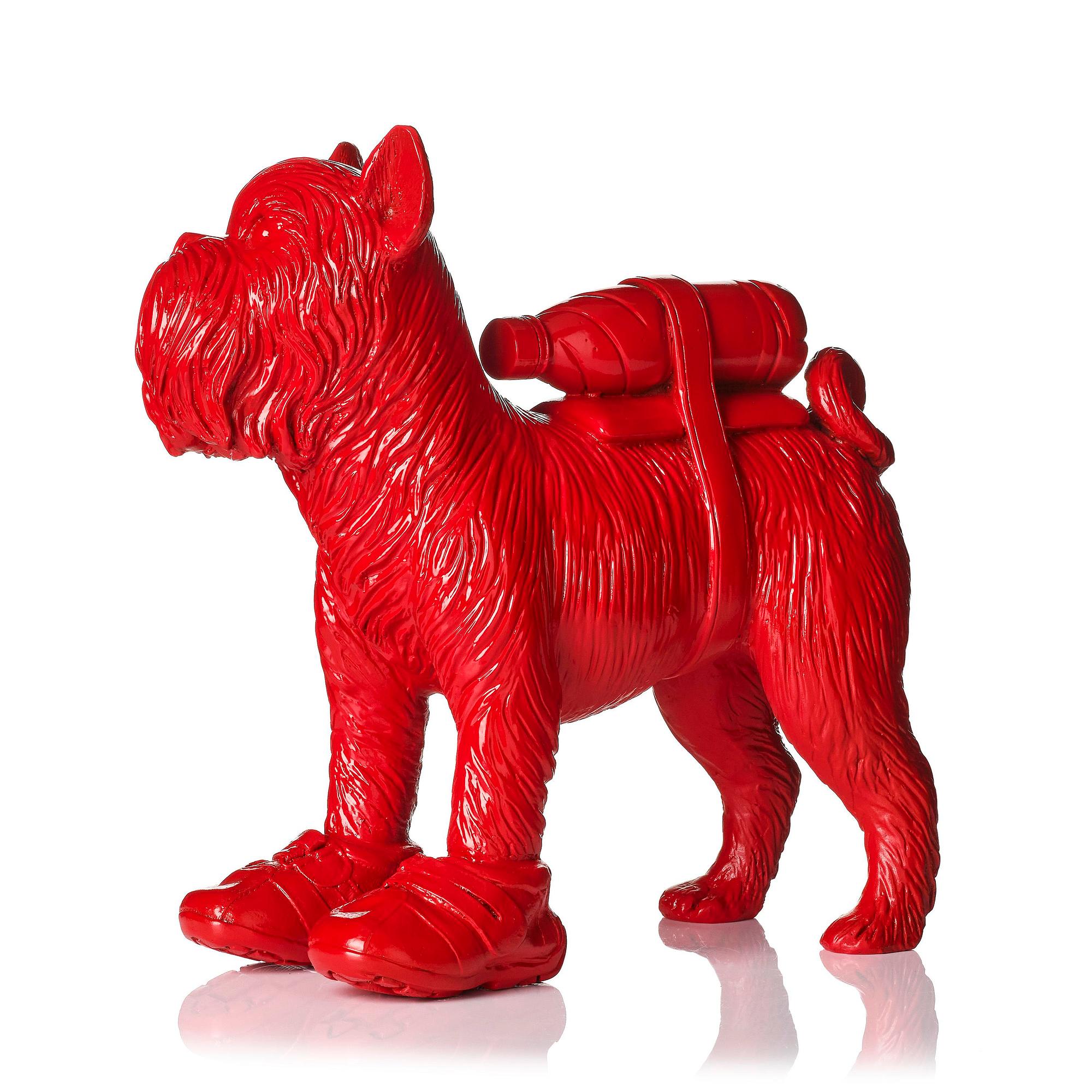 William Sweetlove, "Cloned Griffon Bruxellois with pet bottle"(Red).