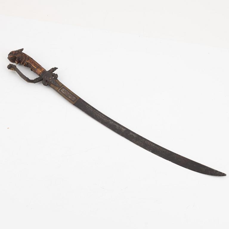 A Singhalese steel Sword (kastane), Ceylon.