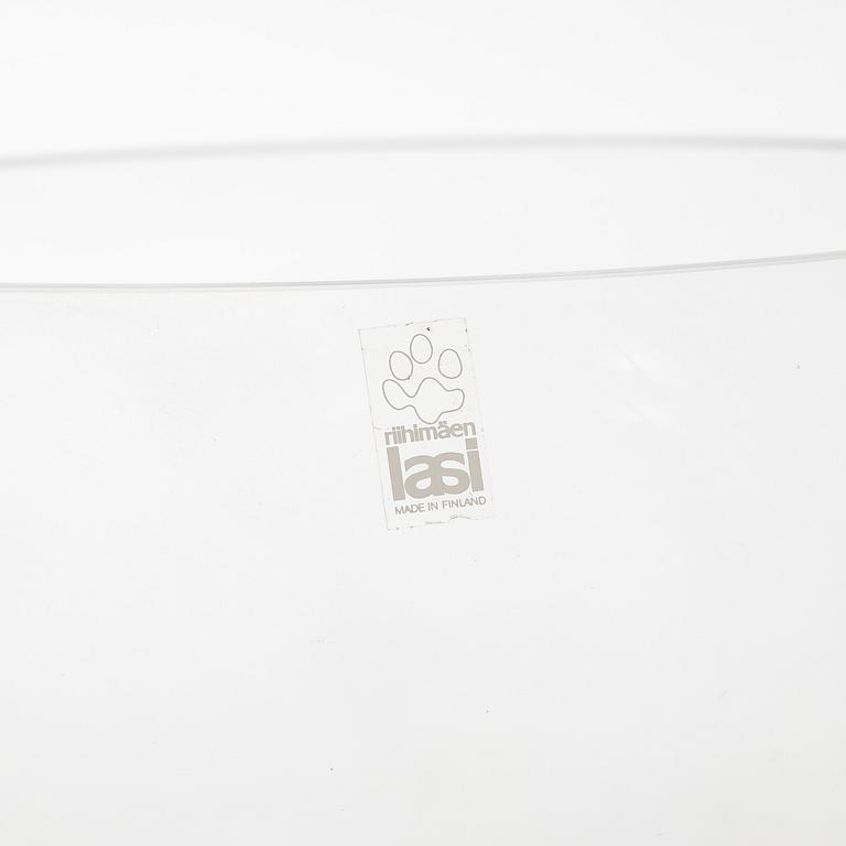 Erkkitapio Siiroinen, 1970s glass bowls, 2 pcs, "Old King Cole" Riihimäen Lasi, Finland.