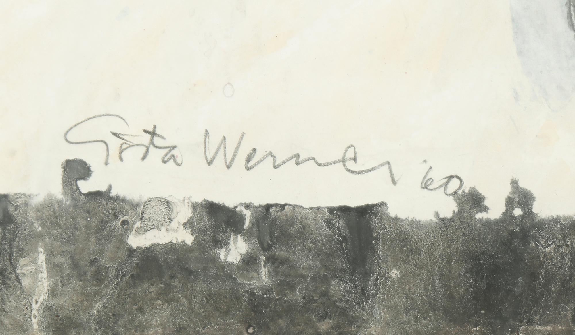 GÖSTA WERNER, gouache, signerad och daterad -60.