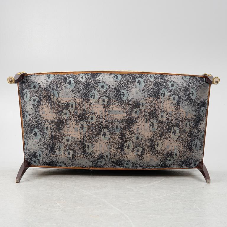 Soffa och 2 fåtöljer, empirestil, 1900-tal.