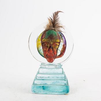 Kjell Engman, a signed unique glass sculpture.